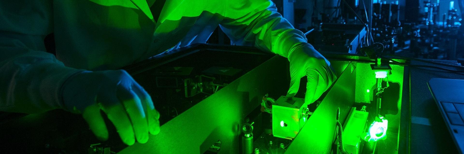 Researcher working in a lab
